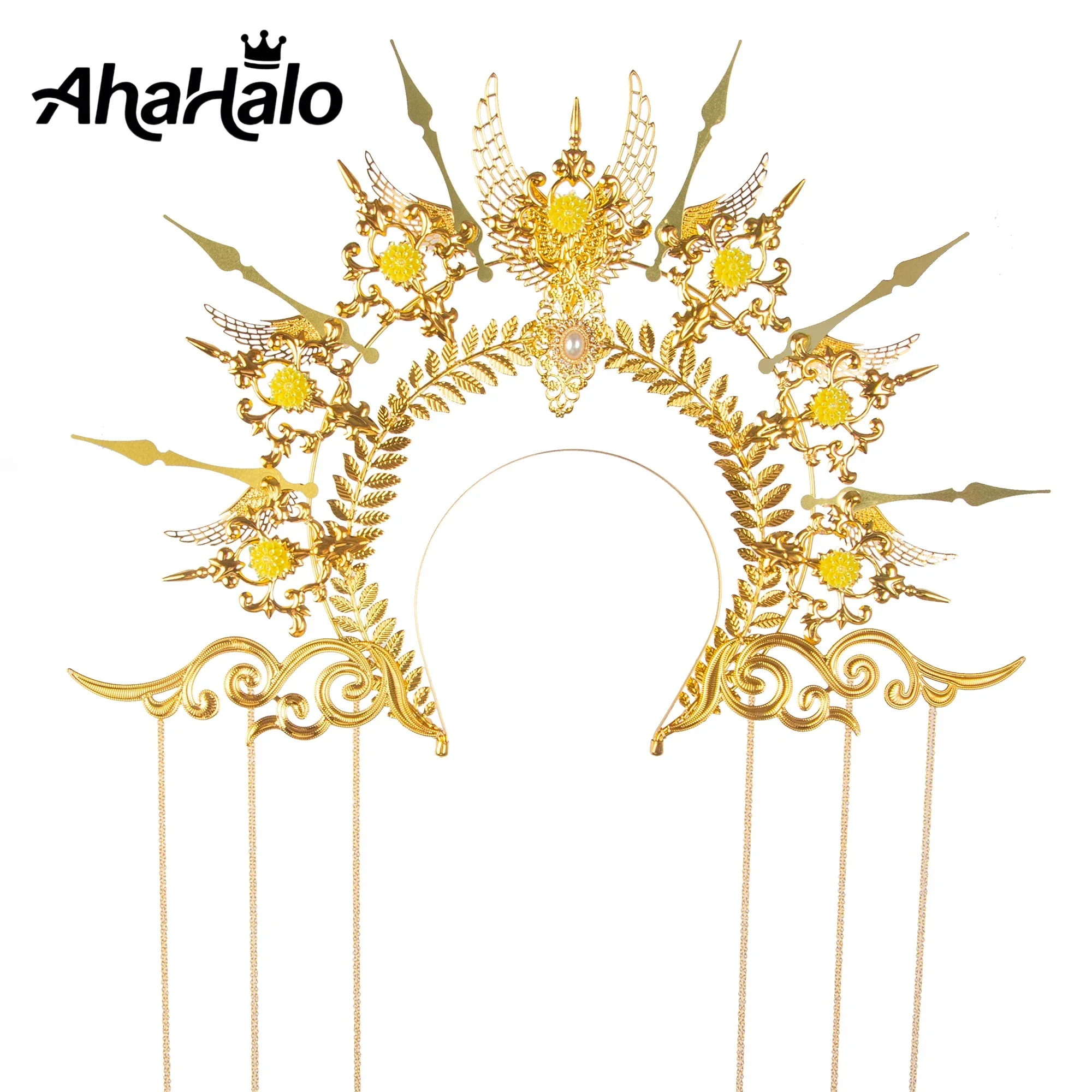 Baroque Golden Halo Crown Headband Sun Halo Goddess Crown Party Church Headwear Women Girls Lolita Exaggerated Headpiece
Baroque Golden Halo Crown Headband Sun Halo Goddess Crown Party Church Headwear Women Girls Lolita Exaggerated Headpiece