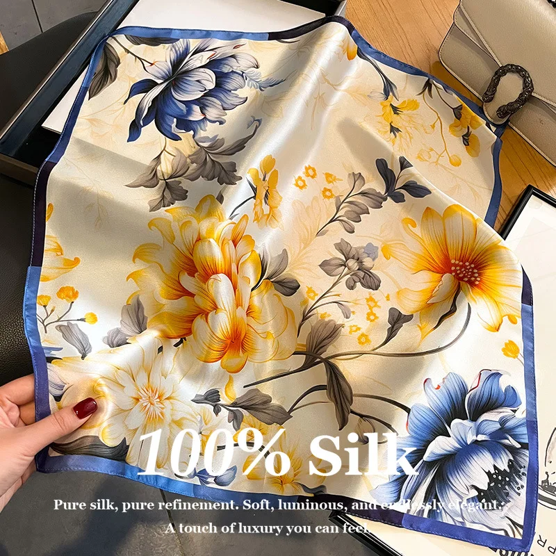New 100% Real Silk Scarf Headband Print Breathable Soft 53cm Small Square Wrist Scarf Square Silk Hair Scarf Neckerchief Bandana
New 100% Real Silk Scarf Headband Print Breathable Soft 53cm Small Square Wrist Scarf Square Silk Hair Scarf Neckerchief Bandana