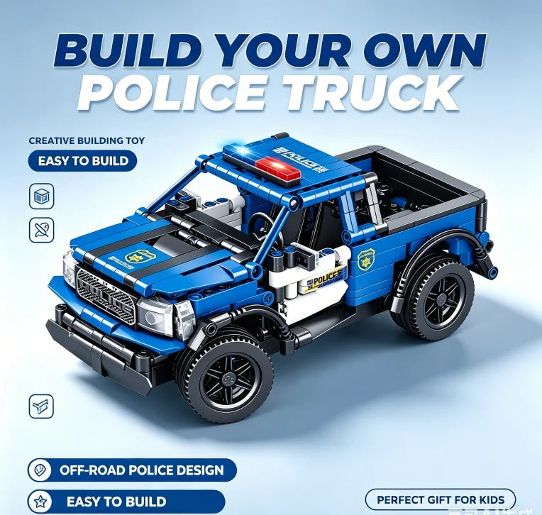Police sports car armored car pickup truck building block toy children's assembly building block remote control toy set gift
Police sports car armored car pickup truck building block toy children's assembly building block remote control toy set gift