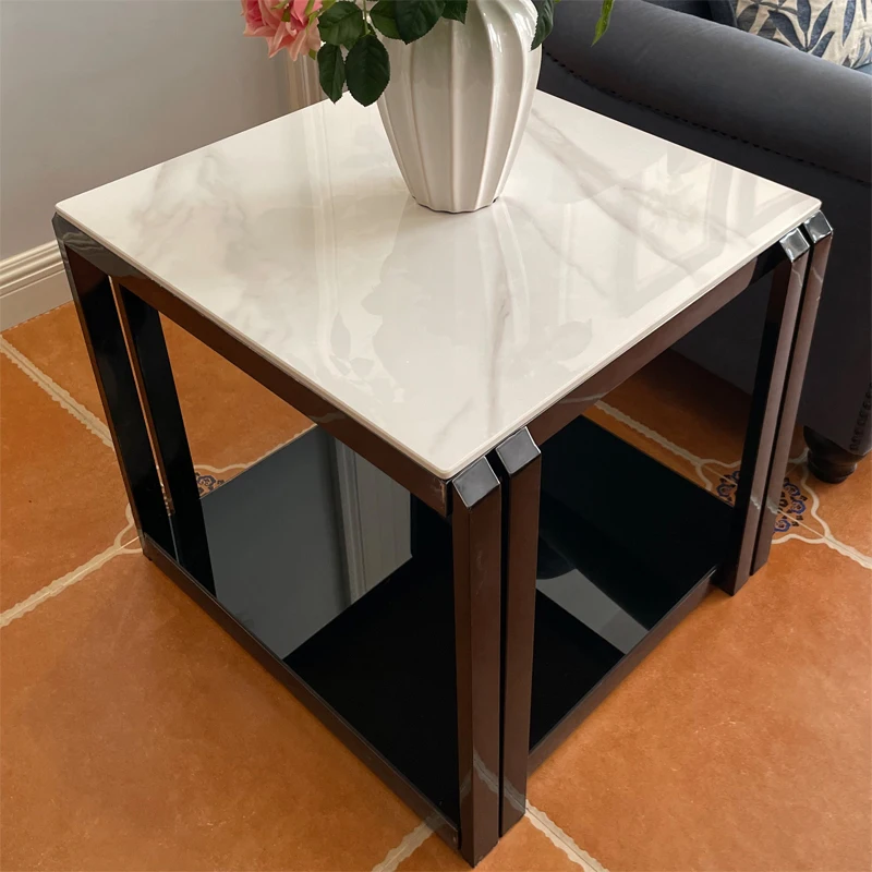 Simple stainless steel black-plated titanium bright rock slab corner few sofa edge few living room small coffee table modern
Simple stainless steel black-plated titanium bright rock slab corner few sofa edge few living room small coffee table modern