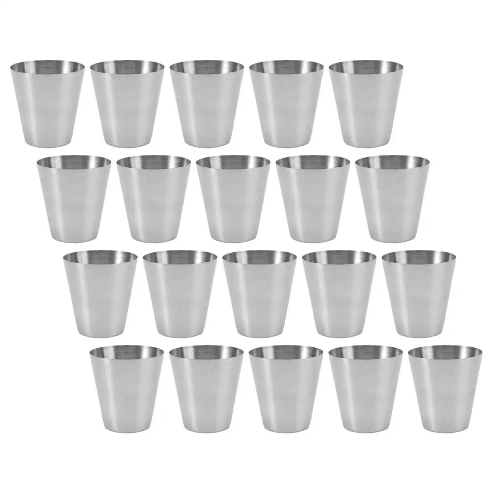20 Pcs Steel Cocktail Set Portable 1 100ML Water Cold Drinking Metal Cups Stainless Steel Cups Household Coffee Cup
20 Pcs Steel Cocktail Set Portable 1 100ML Water Cold Drinking Metal Cups Stainless Steel Cups Household Coffee Cup