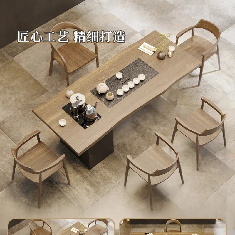 Solid Wood Acrylic Large Board Tea Table and Chair Assemblage Zone Cabinet Kung Fu Tea Tray Tea Table Integrated
Solid Wood Acrylic Large Board Tea Table and Chair Assemblage Zone Cabinet Kung Fu Tea Tray Tea Table Integrated