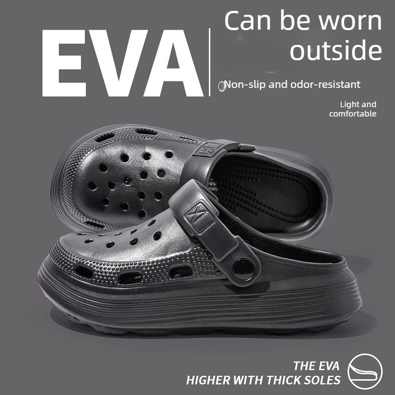 Тапочки EVA с отверстиями, новые пляжные туфли с защитой для пальцев, стильные шлепанцы для летнего отдыха на природе, женские модели с толстой нескользящей подошвой.
Тапочки EVA с отверстиями, новые пляжные туфли с защитой для пальцев, стильные шлепанцы для летнего отдыха на природе, женские модели с толстой нескользящей подошвой.
