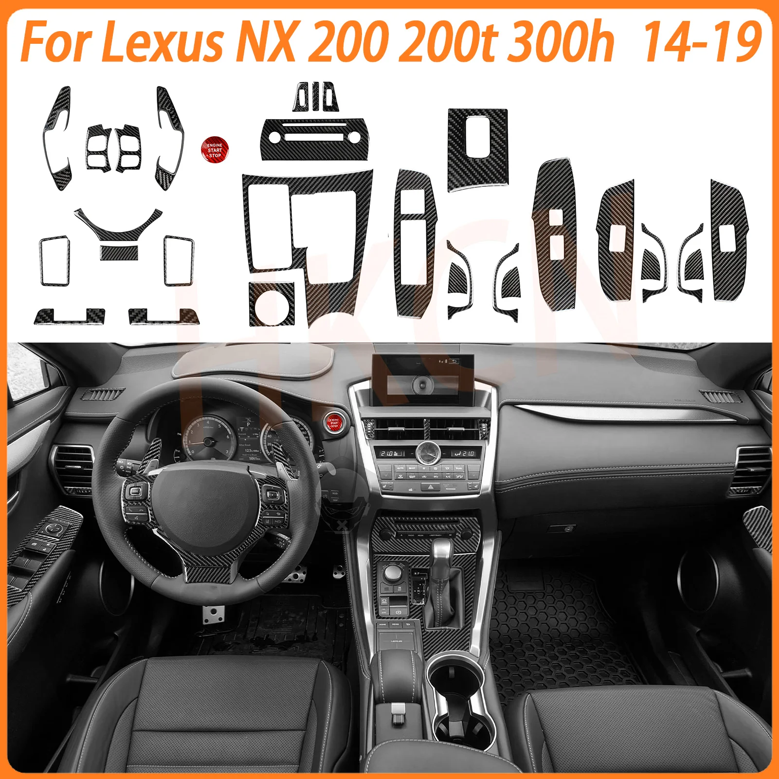 For Lexus NX 200 200t 300h 2014-2019 Car Carbon Fiber Accessories Interior Handbox Console CD Radio Door Handle Panel Sticker
For Lexus NX 200 200t 300h 2014-2019 Car Carbon Fiber Accessories Interior Handbox Console CD Radio Door Handle Panel Sticker