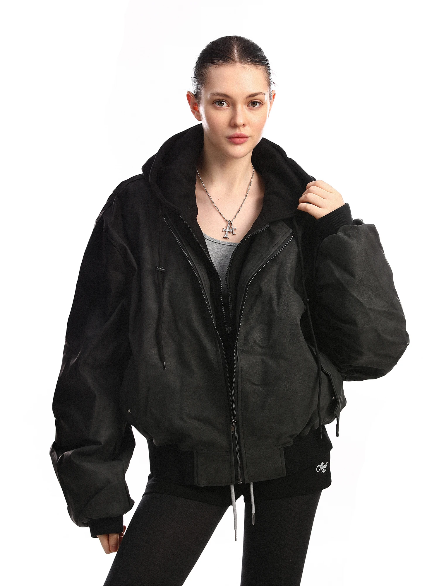 Biggold American Sle из искусственной кожи с капюшоном из хлопка женская зимняя теплая свободная хлопковая куртка верхняя одежда Street Sle
Biggold American Sle из искусственной кожи с капюшоном из хлопка женская зимняя теплая свободная хлопковая куртка верхняя одежда Street Sle