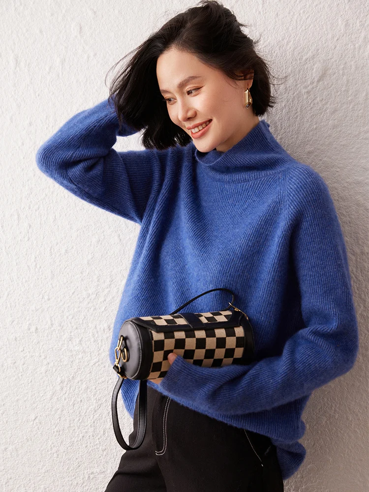 Women's 100% Pure Cashmere Pullover Sweater High-end Soild Turtle Neck Loose Knitted Coat Autumn Winter Lazy Style Light Luxury
Women's 100% Pure Cashmere Pullover Sweater High-end Soild Turtle Neck Loose Knitted Coat Autumn Winter Lazy Style Light Luxury