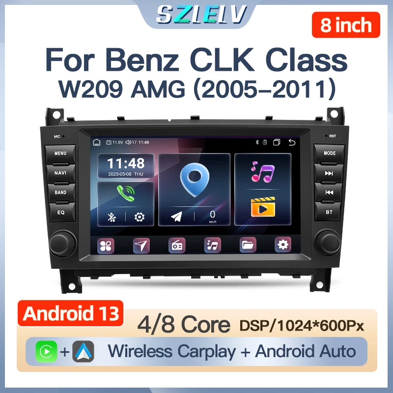 8inch For Mercedes Benz CLK Class W209 AMG 2005-2011 Android13 Car Radio Multimedia Player Audio Carplay Auto GPS Autoradio WIFI
8inch For Mercedes Benz CLK Class W209 AMG 2005-2011 Android13 Car Radio Multimedia Player Audio Carplay Auto GPS Autoradio WIFI