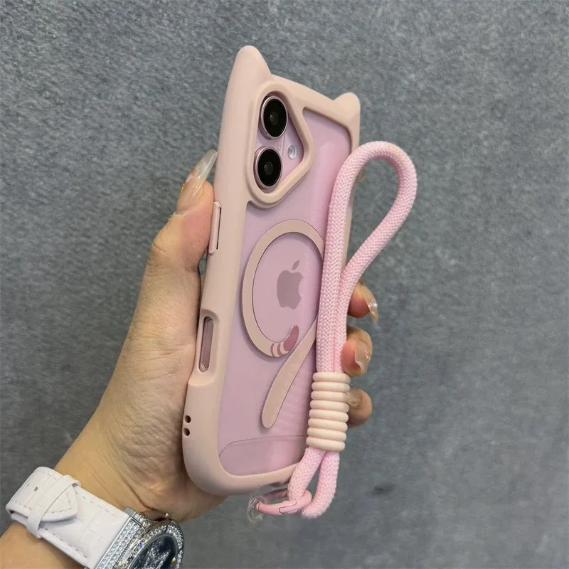 Pink Cat Ear Magnetic Phone Case with Transparent Design Compatible with IPhone 17 16 Pro Max 15 Pro Models
Pink Cat Ear Magnetic Phone Case with Transparent Design Compatible with IPhone 17 16 Pro Max 15 Pro Models