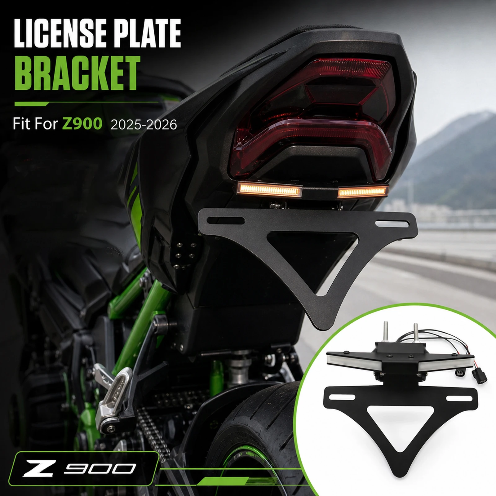 Z 900 2025 License Plate Mount Holder For KAWASAKI Z900 2026 Accessories Motorcycle Fender Eliminator Tail Number Plate Brack
Z 900 2025 License Plate Mount Holder For KAWASAKI Z900 2026 Accessories Motorcycle Fender Eliminator Tail Number Plate Brack