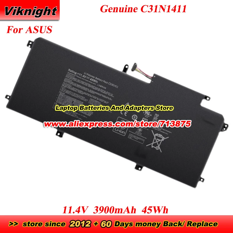Genuine C31N1411 Battery for Asus ZenBook UX305 UX305LA UX305UA UX305FA UX305CA U305 U305CA U305FA U305LA U305UA UF305CA U305F
Genuine C31N1411 Battery for Asus ZenBook UX305 UX305LA UX305UA UX305FA UX305CA U305 U305CA U305FA U305LA U305UA UF305CA U305F