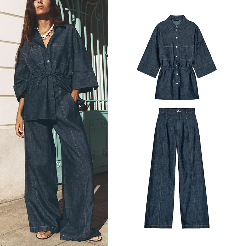 High Waist Dstring Waist Linen Blend Long Sve Collared irt 2885454 Wide Leg High Waist Long Pants 2953454 Faion Set
High Waist Dstring Waist Linen Blend Long Sve Collared irt 2885454 Wide Leg High Waist Long Pants 2953454 Faion Set