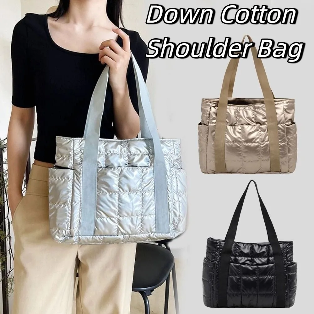 Korean Style Down Cotton Shoulder Bag Checkered Large Capacity Puffy Bag Solid Color Lightweight Cotton-padded Tote Bag Girls
Korean Style Down Cotton Shoulder Bag Checkered Large Capacity Puffy Bag Solid Color Lightweight Cotton-padded Tote Bag Girls