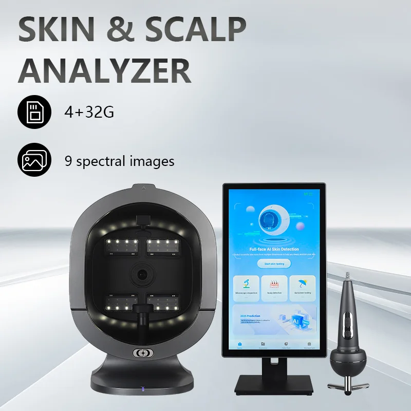 3D AI Intelligent Skin Analysis Machine Support 23 Languages Face Scanner Tester Hair Scalp Analysis Machine
3D AI Intelligent Skin Analysis Machine Support 23 Languages Face Scanner Tester Hair Scalp Analysis Machine