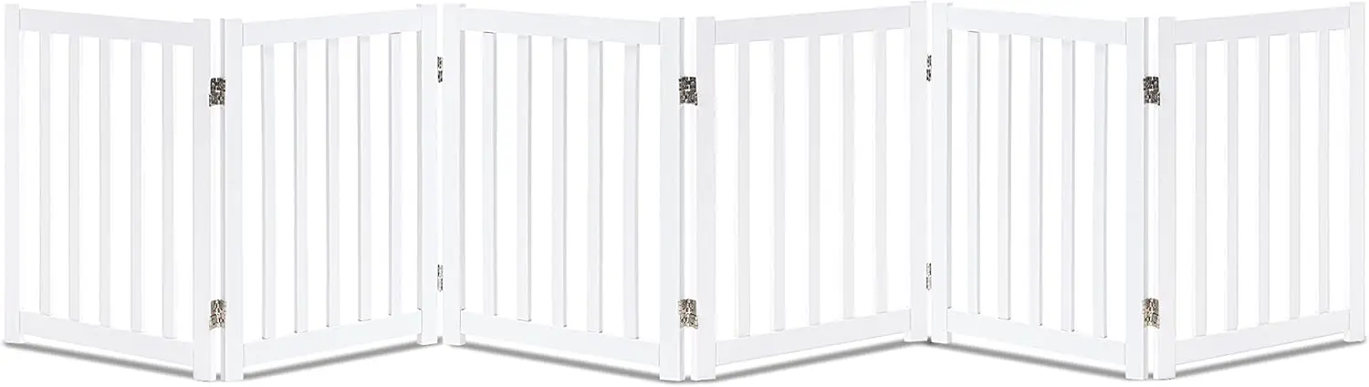 Extra-Wide Wooden Dog Gate Indoor – 24" High Foldable Safety Pet Barrier for Doorways, Hallways, Kitchens, Staircases, Durable for Small to Medium Dogs, White
Extra-Wide Wooden Dog Gate Indoor – 24" High Foldable Safety Pet Barrier for Doorways, Hallways, Kitchens, Staircases, Durable for Small to Medium Dogs, White