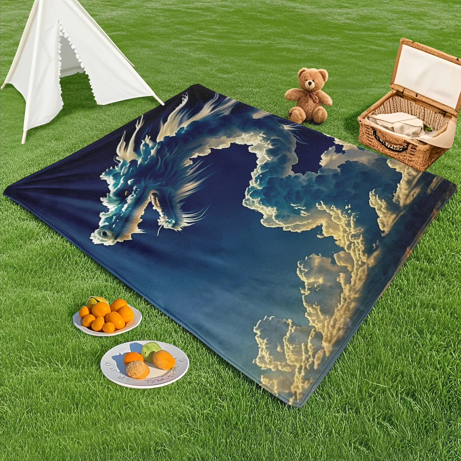 Blue Sky Dragon Cloud Blanket For Outdoor Decor And Artistic Themes Featuring Bold And Mythical Design For Unique Gatherings
Blue Sky Dragon Cloud Blanket For Outdoor Decor And Artistic Themes Featuring Bold And Mythical Design For Unique Gatherings