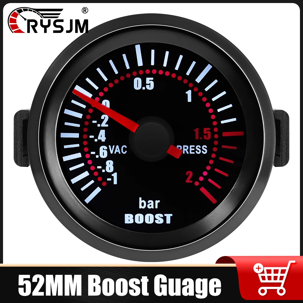 52mm Smoke Len -1~0~2 BAR Turbo Boost Gauge 12V Car LED Car Accessories For All Petrol Turbin Mechanical Boost Indicator Meter
52mm Smoke Len -1~0~2 BAR Turbo Boost Gauge 12V Car LED Car Accessories For All Petrol Turbin Mechanical Boost Indicator Meter