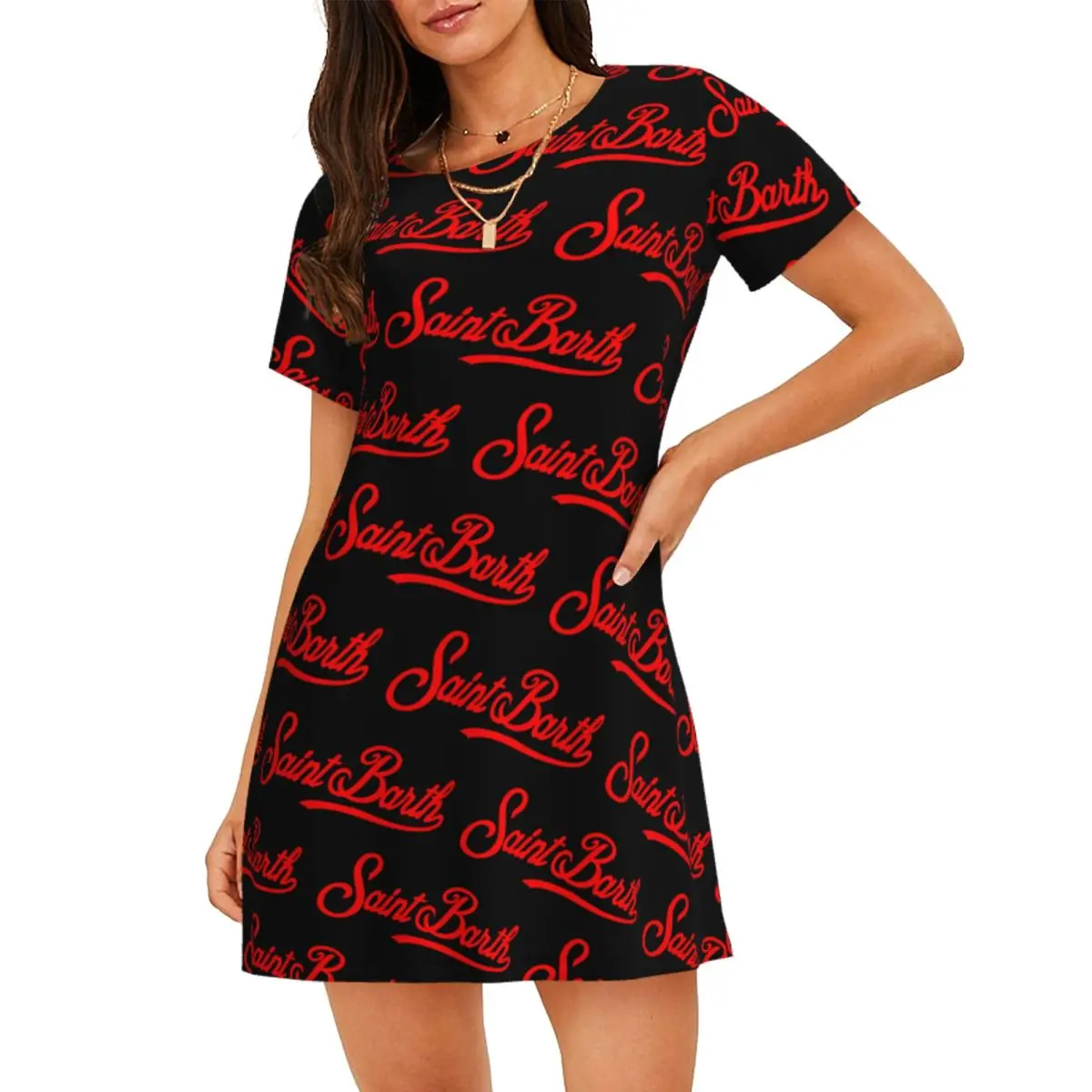Custom S-Saint B-Barth Women's Short-Sleeved Nightdress Print Short Sleeve Nightgowns For Walking Vacations Nightdress
Custom S-Saint B-Barth Women's Short-Sleeved Nightdress Print Short Sleeve Nightgowns For Walking Vacations Nightdress