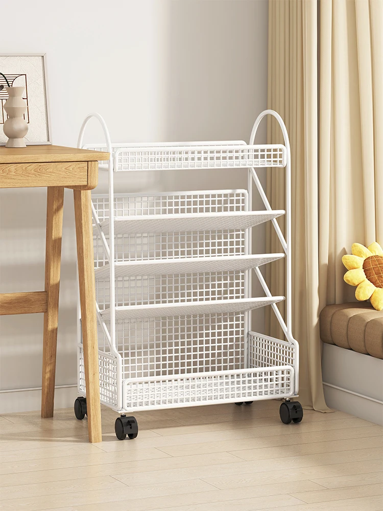 Mobile Iron Art Desk Storage Rack Office Bookshelf Multi-layer Stand-alone Rolling Wheel Easy-to-Assemble Utility Shelf
Mobile Iron Art Desk Storage Rack Office Bookshelf Multi-layer Stand-alone Rolling Wheel Easy-to-Assemble Utility Shelf