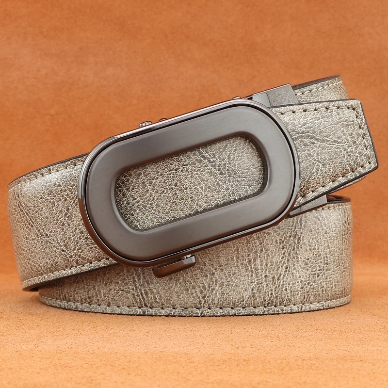 High quality leisure fashion ellipse Automatic Buckle belts men genuine leather gray luxury famous brand young male Waistband
High quality leisure fashion ellipse Automatic Buckle belts men genuine leather gray luxury famous brand young male Waistband