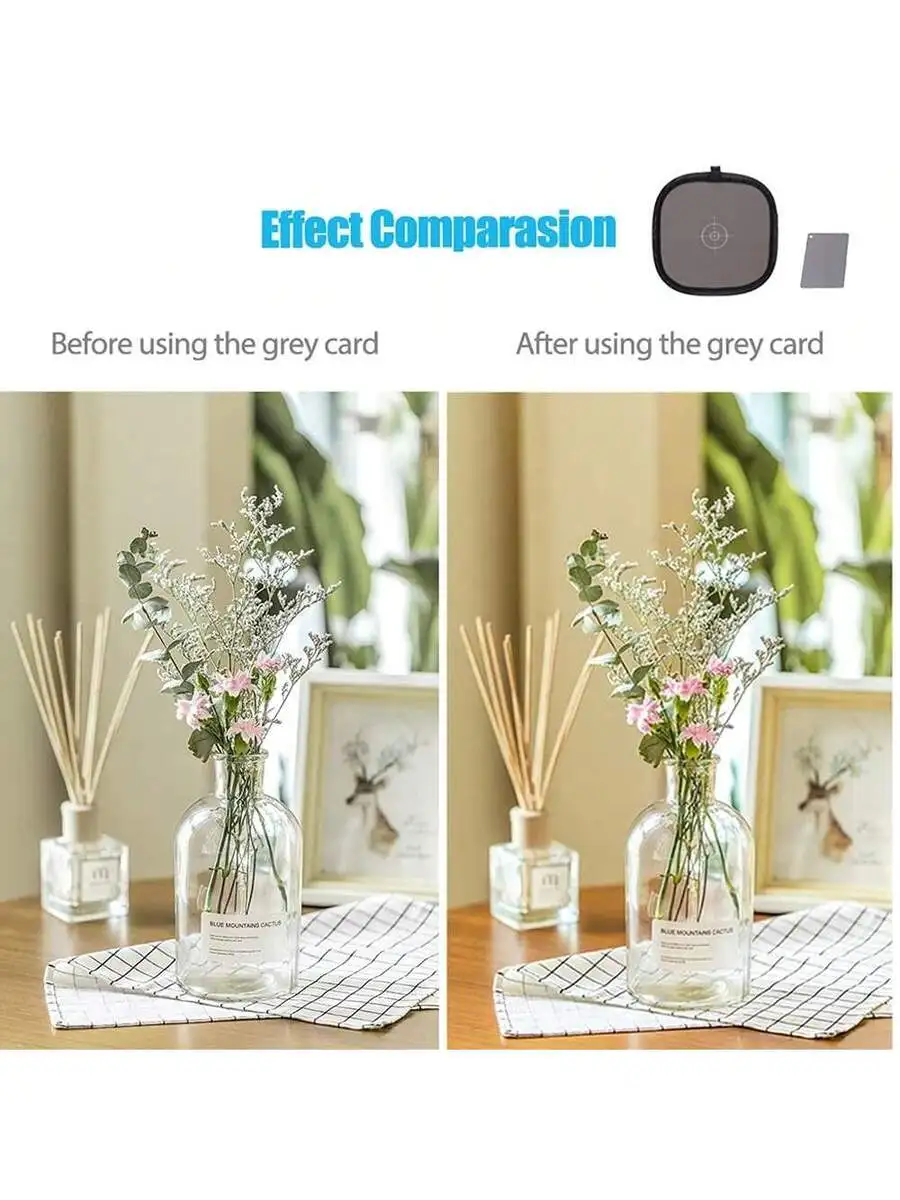 18% Grey White Balance Card For Photography Camera Calibration Reflector Board With Carry Bag
18% Grey White Balance Card For Photography Camera Calibration Reflector Board With Carry Bag