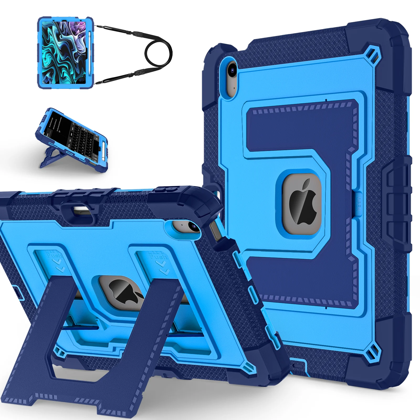 Larger Stand Case Universal For iPad Air 11 2025 M3 2024 M2 Air 4 5 10.9 Hybrid Cover 3-Layers Protection With Shoulder Strap
Larger Stand Case Universal For iPad Air 11 2025 M3 2024 M2 Air 4 5 10.9 Hybrid Cover 3-Layers Protection With Shoulder Strap