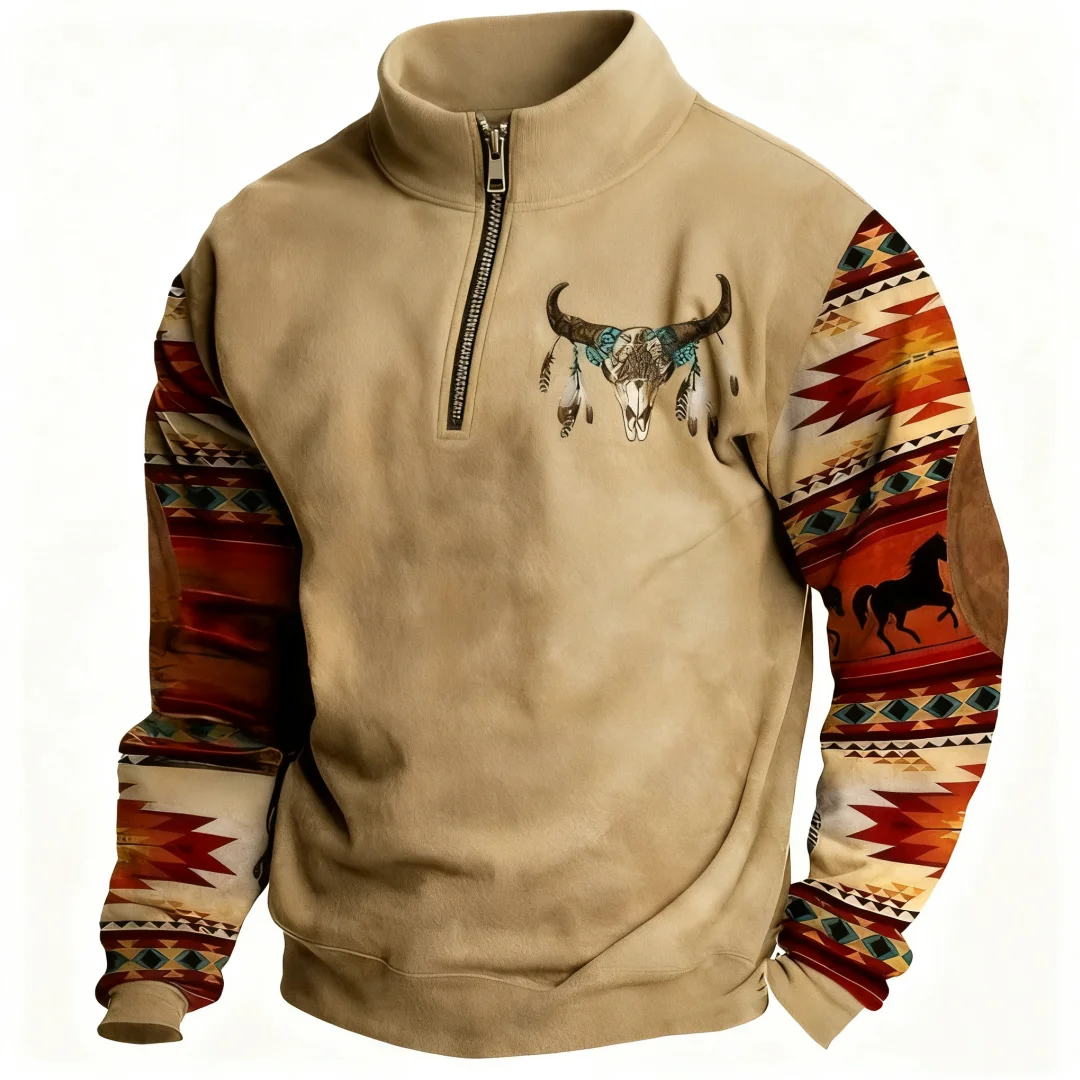 Retro Ethnic Style Half Zip Long Sleeve Shirts Vintage Elk Printed Tops Autumn Casual Stand Collar Sweatshirt Street Men Clothes
Retro Ethnic Style Half Zip Long Sleeve Shirts Vintage Elk Printed Tops Autumn Casual Stand Collar Sweatshirt Street Men Clothes