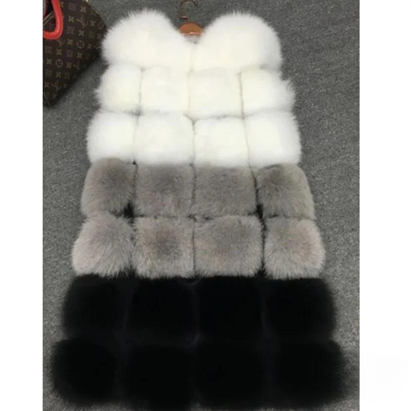 Autumn Punk Winter Vest Coat Women Sleeveless Faux Fox Fur Long Jacket Y2k Warm Color Blocked Open Stitch Straight Thick Work
Autumn Punk Winter Vest Coat Women Sleeveless Faux Fox Fur Long Jacket Y2k Warm Color Blocked Open Stitch Straight Thick Work