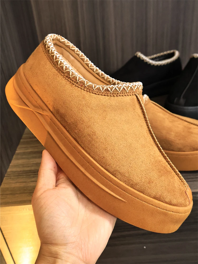 Thickened Short Fleece Lined Men's Slip-On Cotton Shoes Winter Warm Cozy Rubber Sole round Toe Flat Heel Fashionable Boots
Thickened Short Fleece Lined Men's Slip-On Cotton Shoes Winter Warm Cozy Rubber Sole round Toe Flat Heel Fashionable Boots