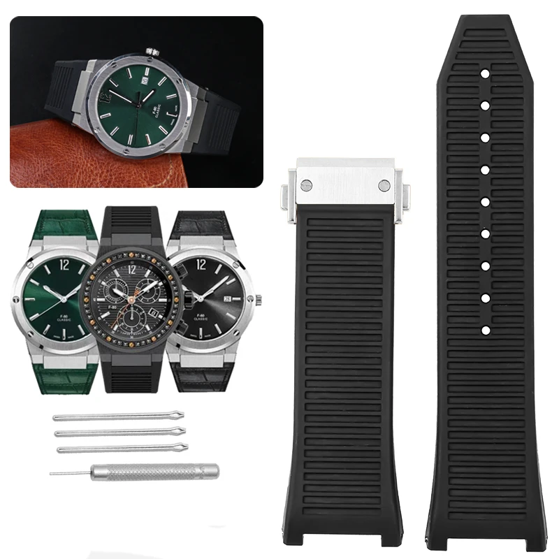 26mm Bracelet For Ferragamo F80 sports series fine steel watch band silicone rubber strap men's and women's wristband Concave
26mm Bracelet For Ferragamo F80 sports series fine steel watch band silicone rubber strap men's and women's wristband Concave