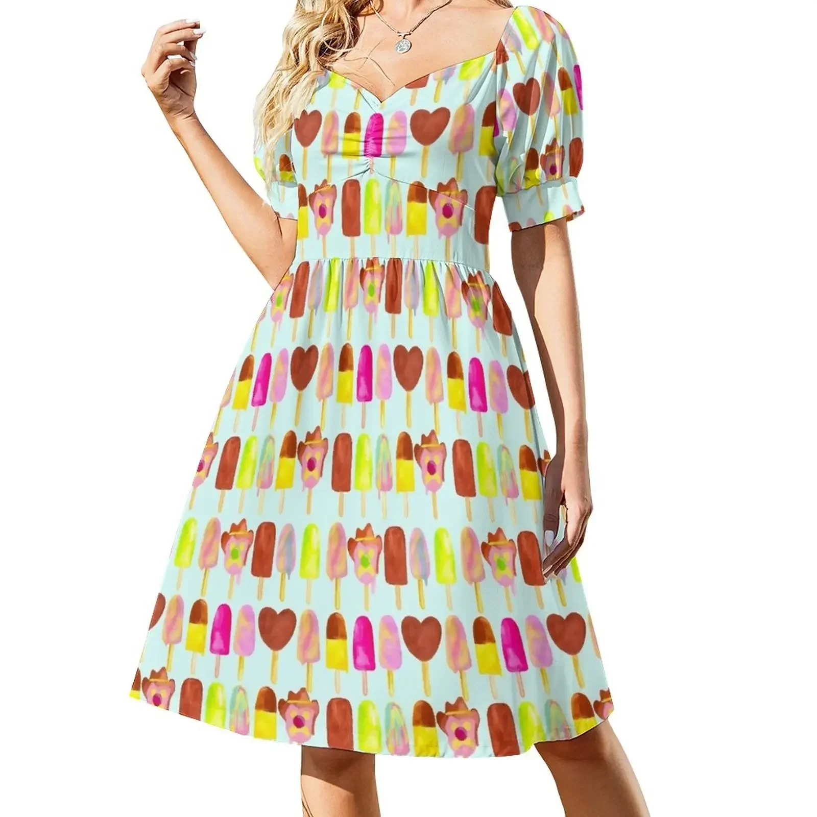 Aussie Ice Creams - Blue Short-Sleeved Dress Women's summer long dress Evening gown luxury woman evening dress
Aussie Ice Creams - Blue Short-Sleeved Dress Women's summer long dress Evening gown luxury woman evening dress