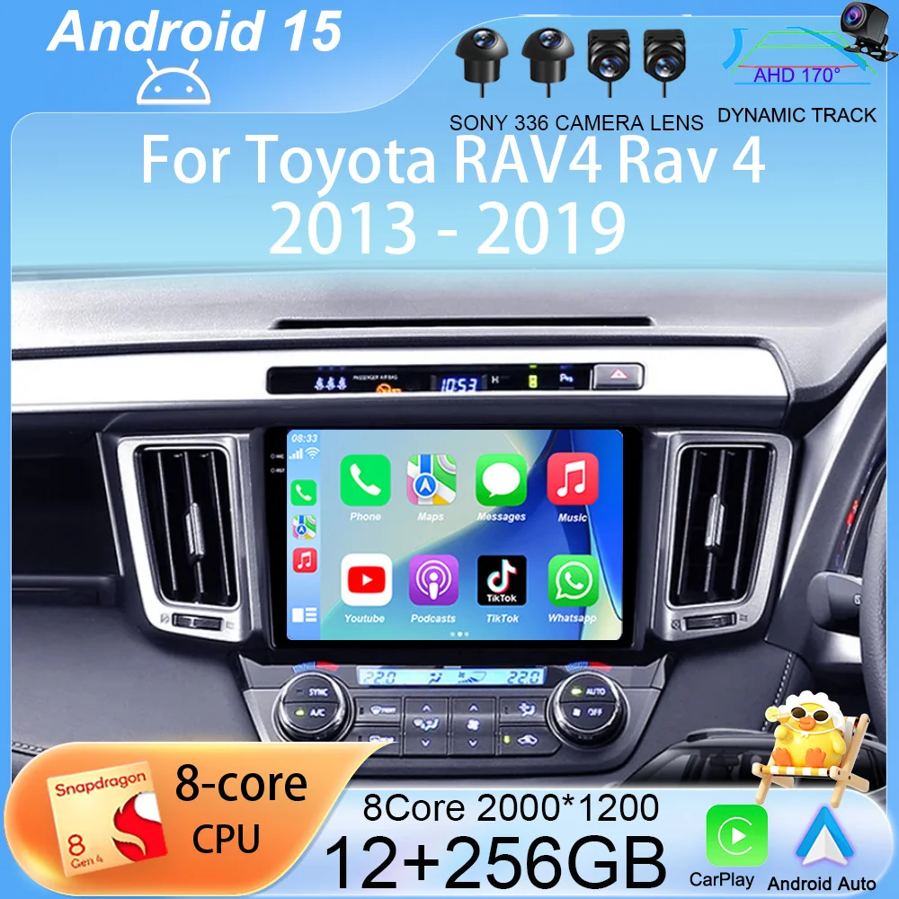 Carplay Auto Android 13 For Toyota RAV4 Rav 4 2013 2014 2015 2016 2017 2018 2019 Car Radio Multimedia Video Player GPS Head Unit
Carplay Auto Android 13 For Toyota RAV4 Rav 4 2013 2014 2015 2016 2017 2018 2019 Car Radio Multimedia Video Player GPS Head Unit