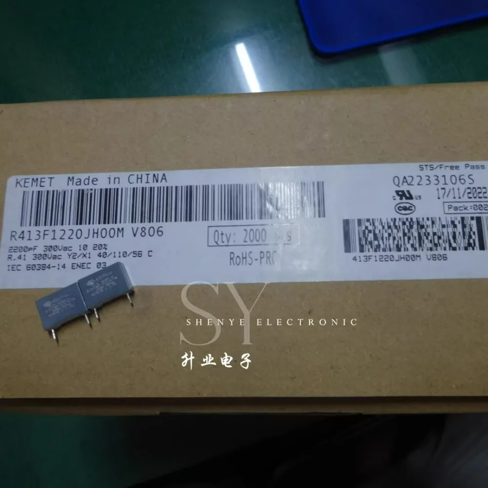 20PCS AV 0.0022uf/300VAC 2.2nf 2200pf 2n2 222 Brand new Y2 10mm film capacitor R413F1220JH00M
20PCS AV 0.0022uf/300VAC 2.2nf 2200pf 2n2 222 Brand new Y2 10mm film capacitor R413F1220JH00M