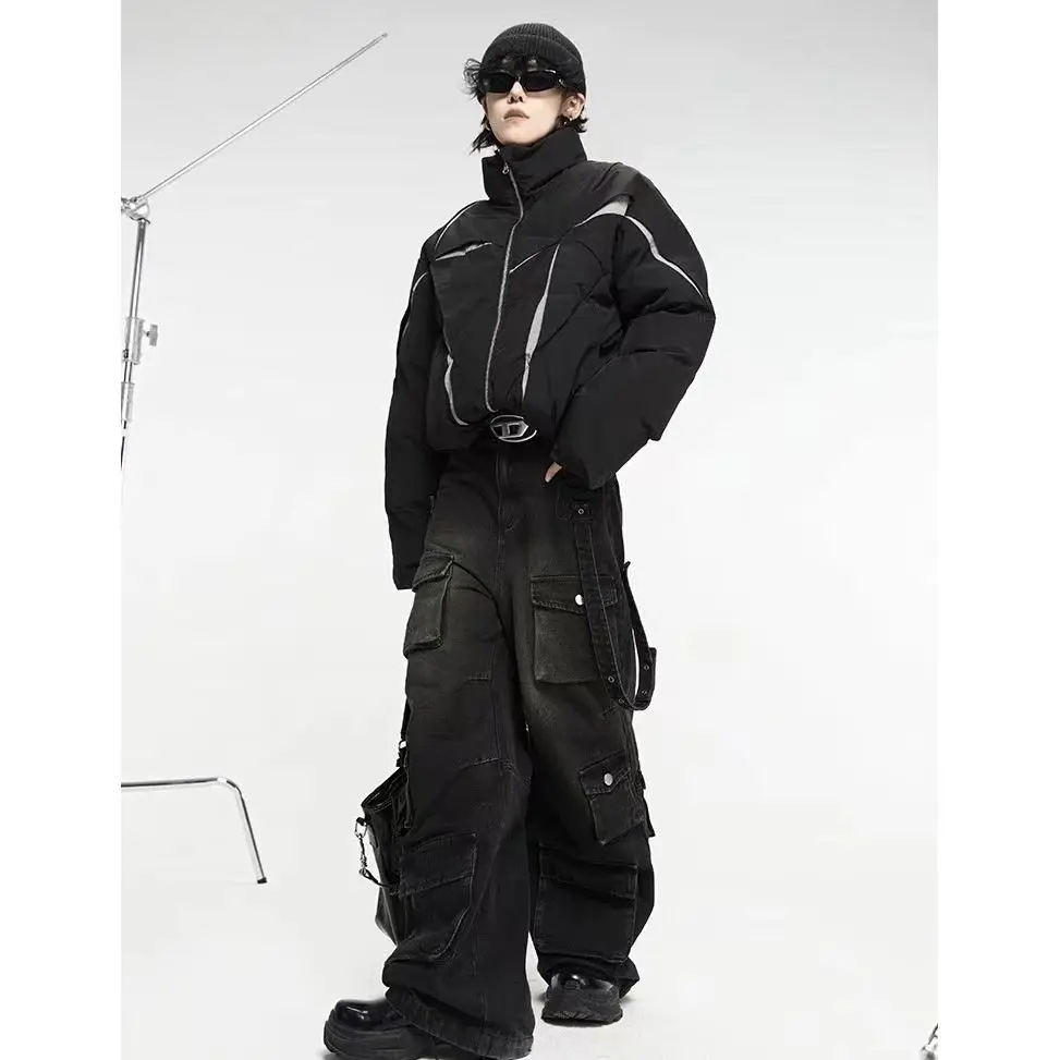 Multi-pocket American Retro Wide-leg Jeans Loose Street Trend Washed Black Jeans Men's Hip-hop High-waisted Straight-leg Pants
Multi-pocket American Retro Wide-leg Jeans Loose Street Trend Washed Black Jeans Men's Hip-hop High-waisted Straight-leg Pants