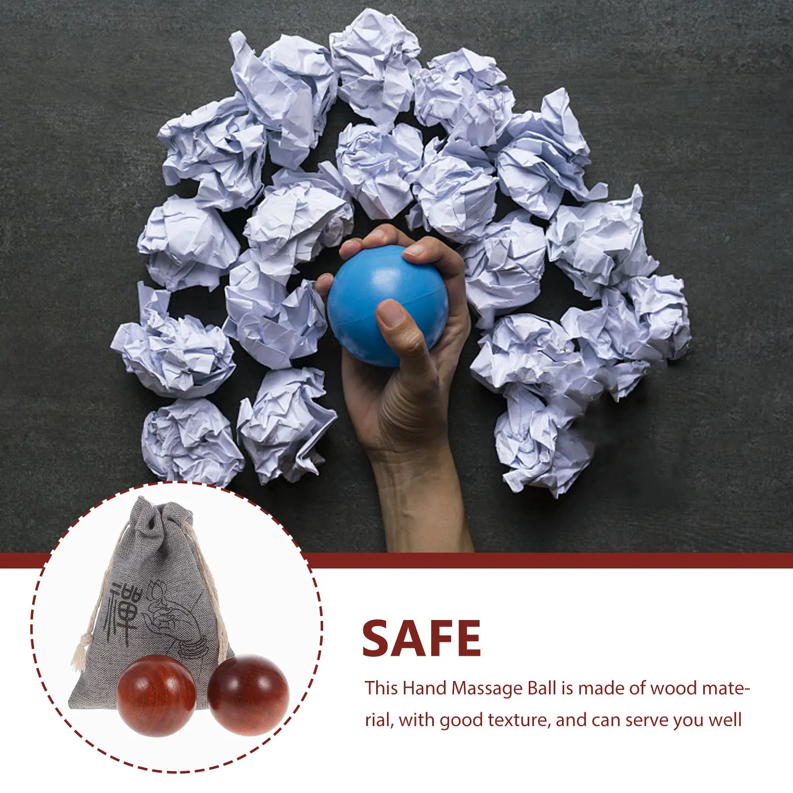 1Set Portable Wooden Hand Massage Ball Small Smooth Palm Exercise Ball Relieve Stress and Improve Blood Circulation
1Set Portable Wooden Hand Massage Ball Small Smooth Palm Exercise Ball Relieve Stress and Improve Blood Circulation