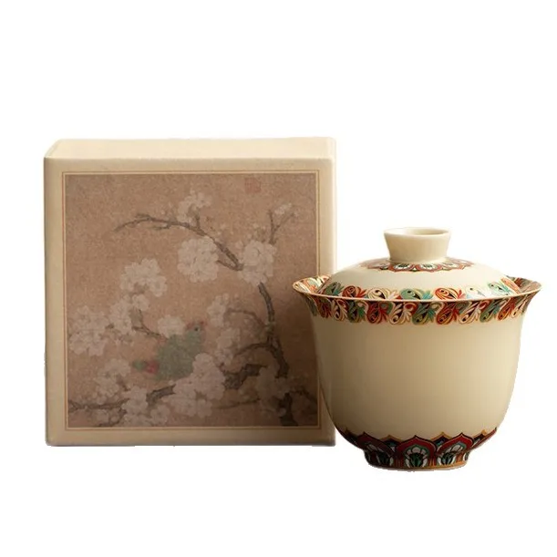 CX household ceramic three-talent bowl teacup hand-grabbed bowl kung fu tea set tea bowl gift
CX household ceramic three-talent bowl teacup hand-grabbed bowl kung fu tea set tea bowl gift