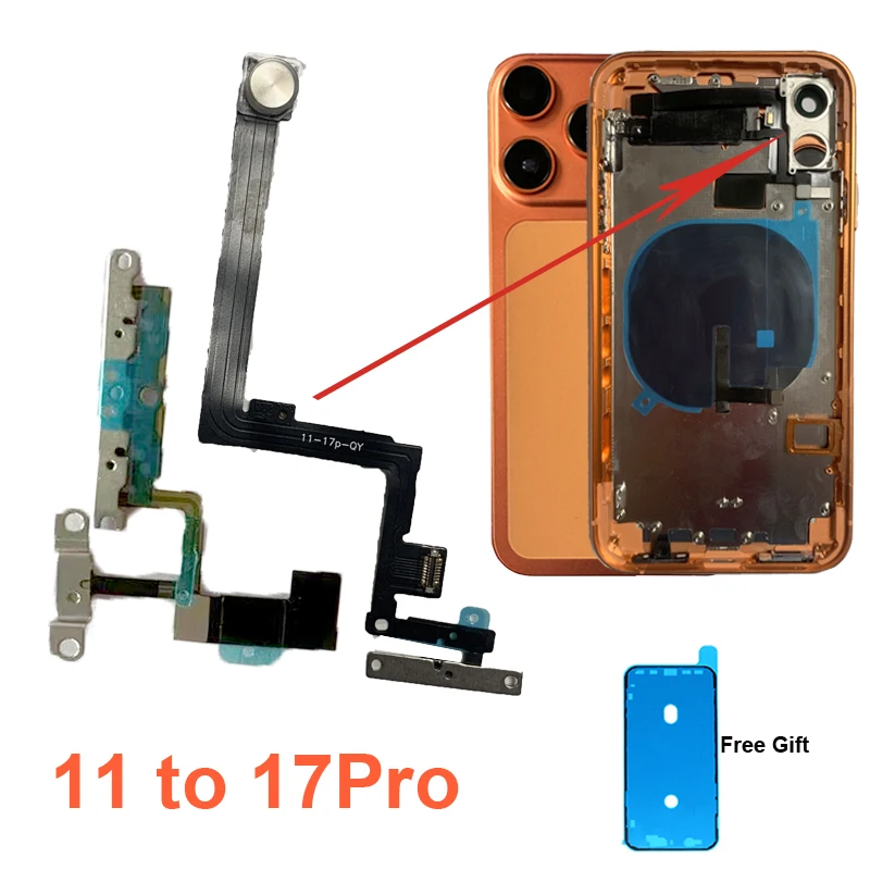 1 шт. гибкий кабель для кнопок питания, регулировки громкости и фонарика для iPhone 11 (для модификации в стиле 17Pro) с бесплатной прокладкой
1 шт. гибкий кабель для кнопок питания, регулировки громкости и фонарика для iPhone 11 (для модификации в стиле 17Pro) с бесплатной прокладкой
