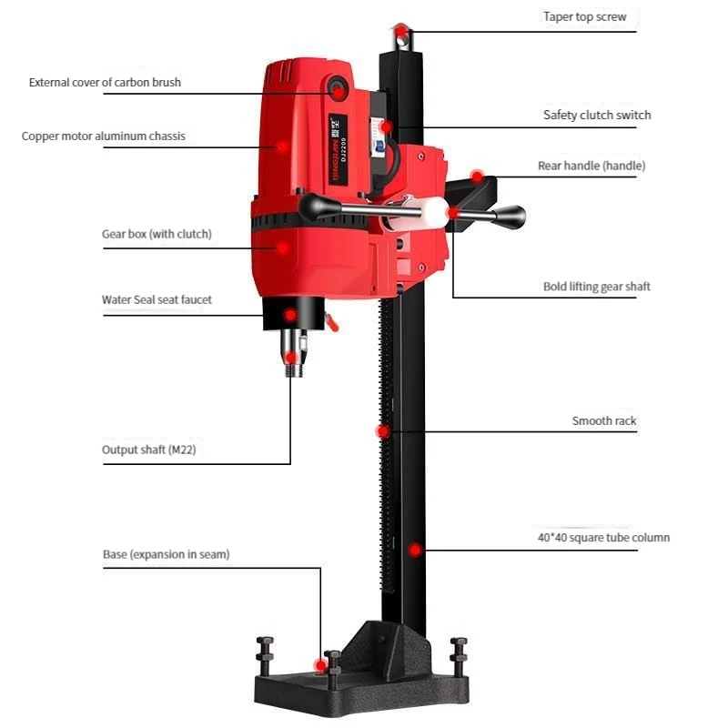 Light Weight Water Drilling Machine Diamond Rig Wet Dry Handheld Concrete Drilling Machine Water Drilling Machine
Light Weight Water Drilling Machine Diamond Rig Wet Dry Handheld Concrete Drilling Machine Water Drilling Machine