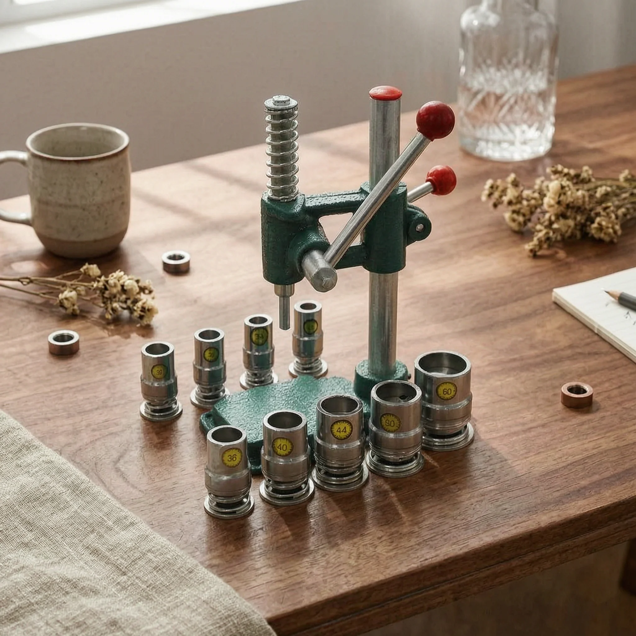 Button Press Machine Cast-Metal Manual Press Machine Craft Tool Tabletop Easy to Use for Crafters, Studios
Button Press Machine Cast-Metal Manual Press Machine Craft Tool Tabletop Easy to Use for Crafters, Studios