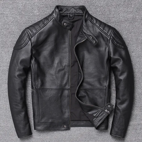Jacket Men Leather Cow Leather Coat Spring and Autumn Smart Casual Moto & Biker Short Slim No Coat for Men Plus Sized X-1976
Jacket Men Leather Cow Leather Coat Spring and Autumn Smart Casual Moto & Biker Short Slim No Coat for Men Plus Sized X-1976