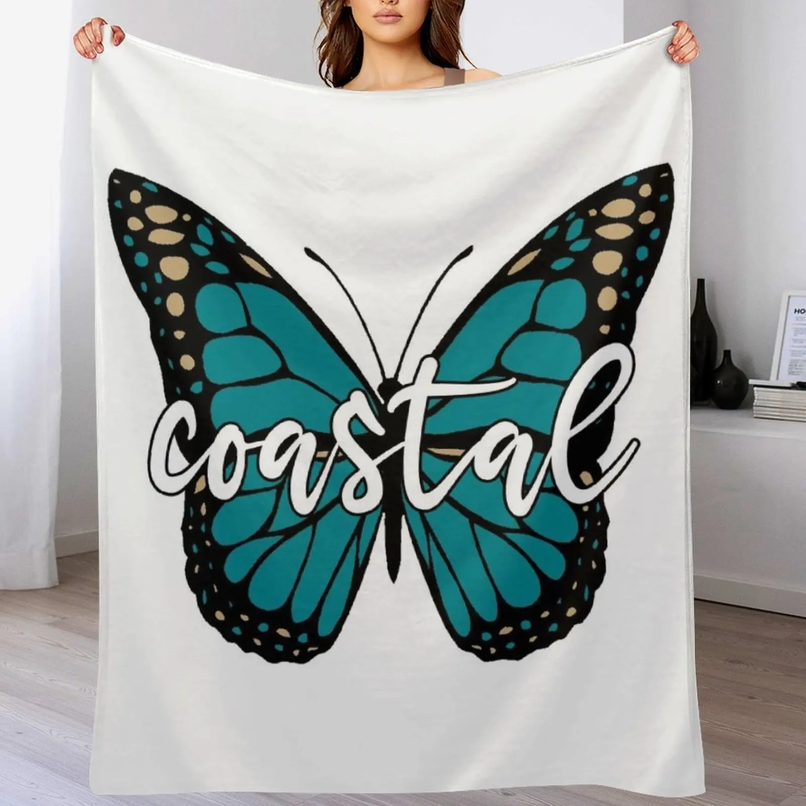 Coastal Butterfly Throw Blanket Elegant Warm Throw Blanket for Hotel Home
Coastal Butterfly Throw Blanket Elegant Warm Throw Blanket for Hotel Home