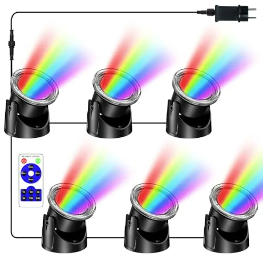 Pond Fountain Waterfall Aquarium Pool Outdoor Decoration: RGB LED Lights, IP68 Waterproof ABS Plastic, White Housing with Color
Pond Fountain Waterfall Aquarium Pool Outdoor Decoration: RGB LED Lights, IP68 Waterproof ABS Plastic, White Housing with Color