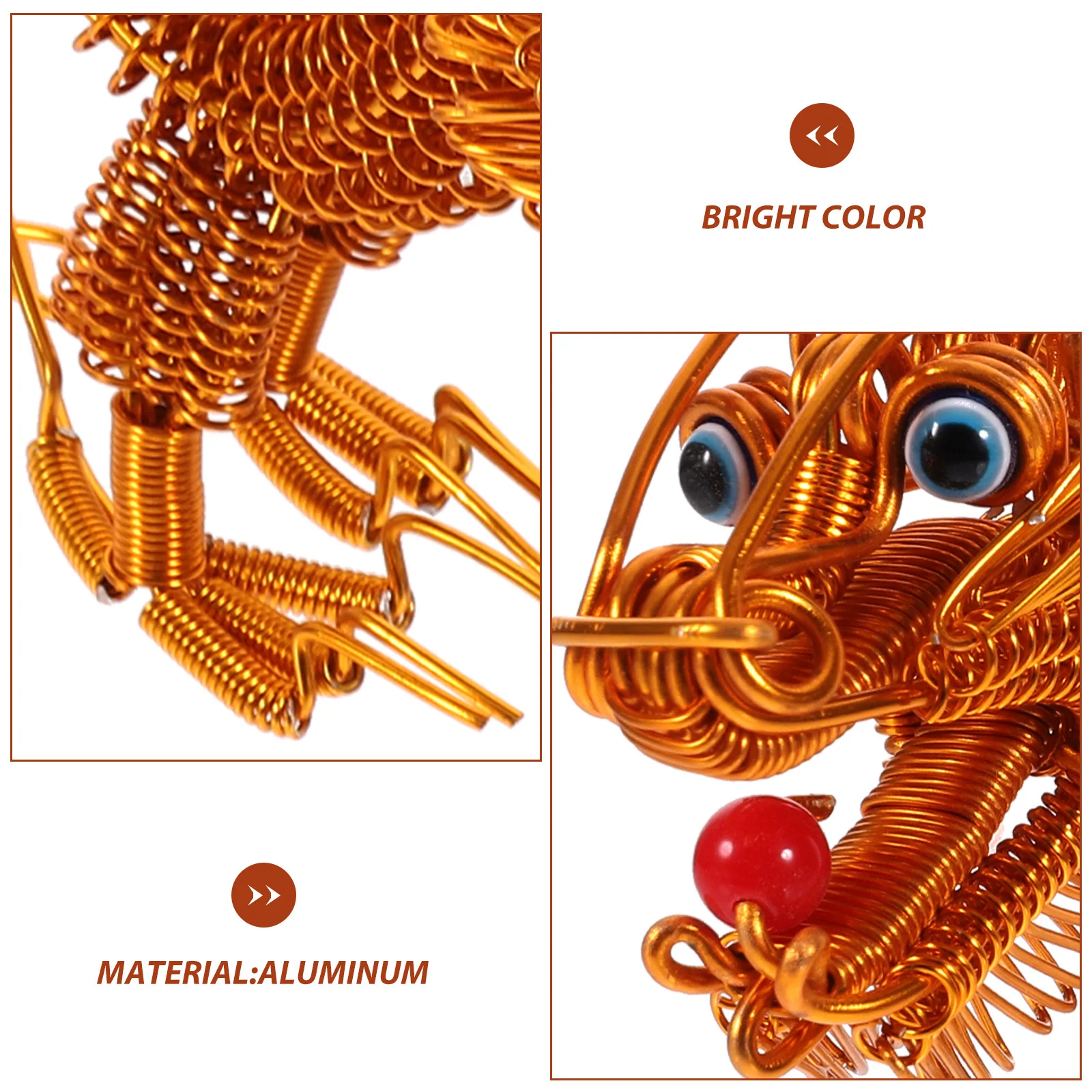 Handwoven Dragon Statue Chinese Dragon Decoration Woven Design Aluminum Metal Craft for Desktop Cabinet Study Bar Indoor Outdoor
Handwoven Dragon Statue Chinese Dragon Decoration Woven Design Aluminum Metal Craft for Desktop Cabinet Study Bar Indoor Outdoor