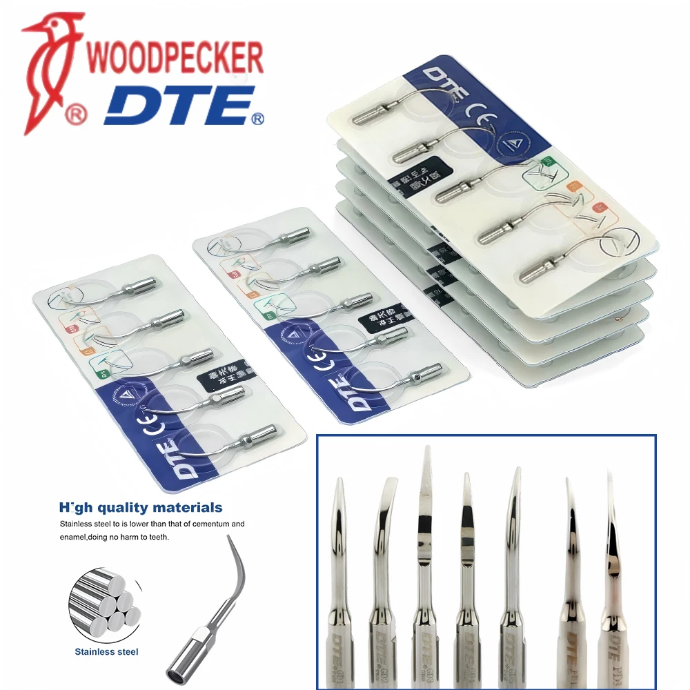 Woodpecker DTE Scaler Tips GD1-GD5 PD1 PD3 Fit DTE-7DH 7L Ultrasonic Scaler Handpiece For Teeth & Periodontal Cleaning 5Pcs
Woodpecker DTE Scaler Tips GD1-GD5 PD1 PD3 Fit DTE-7DH 7L Ultrasonic Scaler Handpiece For Teeth & Periodontal Cleaning 5Pcs