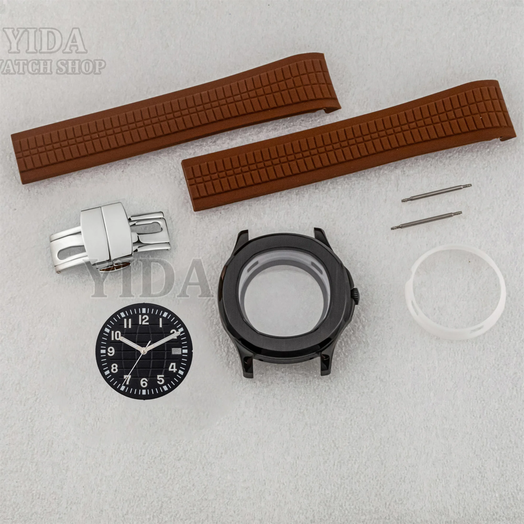 NH35 Case PVD Black Watch Case Rubber Band Green Luminous Hands 32MM Dial Sapphire Glass For AQUANAUT Nautilus NH36 Movement
NH35 Case PVD Black Watch Case Rubber Band Green Luminous Hands 32MM Dial Sapphire Glass For AQUANAUT Nautilus NH36 Movement