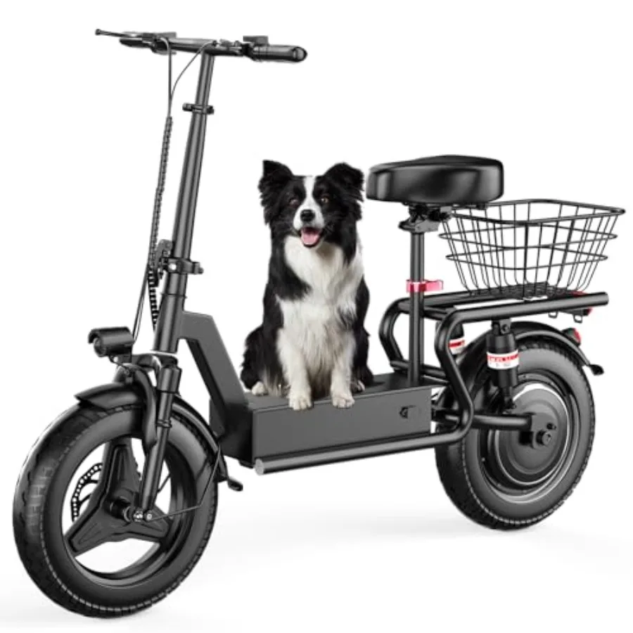 Adult electric scooter with seat, aluminum frame, black, 1000W peak motor for high-speed commuting, 25 MPH top speed, 35-mile r
Adult electric scooter with seat, aluminum frame, black, 1000W peak motor for high-speed commuting, 25 MPH top speed, 35-mile r