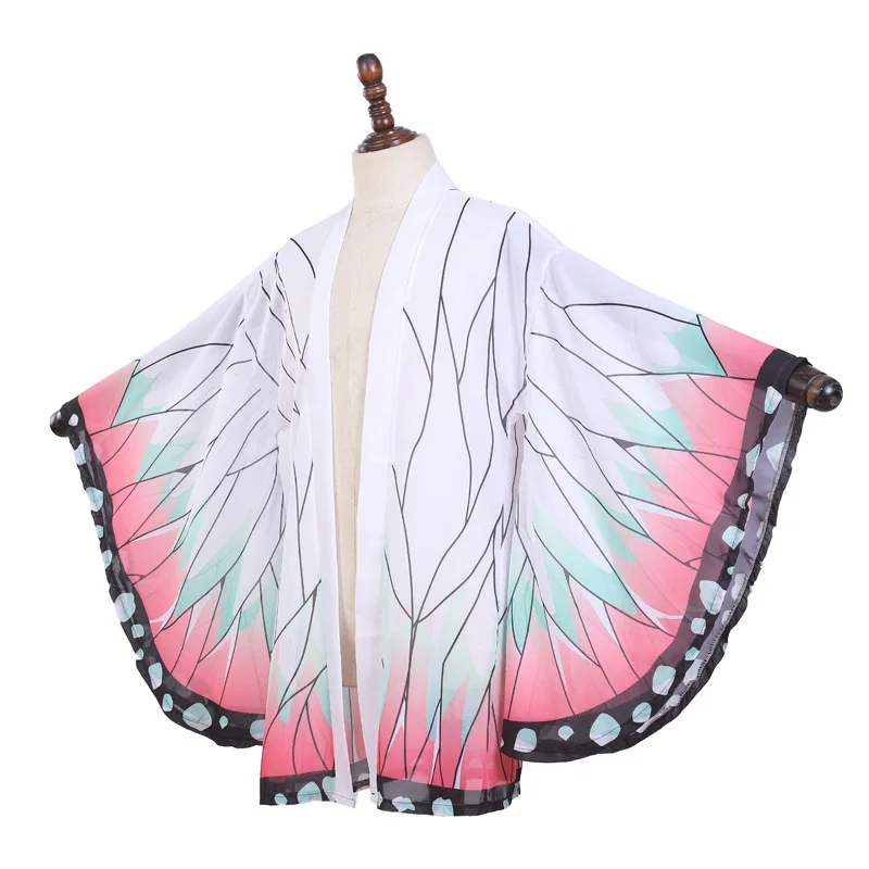 Japanese Anime Kochou Shinobu Cosplay Costume Summer Woman Kimono Cardigan Cloak Beach Vacation Bikini Butterfly Robe Tops
Japanese Anime Kochou Shinobu Cosplay Costume Summer Woman Kimono Cardigan Cloak Beach Vacation Bikini Butterfly Robe Tops