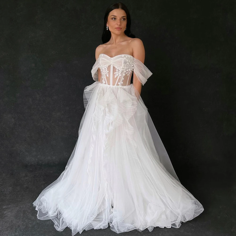 Moder Off The Shoulder Sweetheart Lace Applique Tulle Organza Boho Beach A Line Wedding Dresses Custom Made 2023 Vestido De
Moder Off The Shoulder Sweetheart Lace Applique Tulle Organza Boho Beach A Line Wedding Dresses Custom Made 2023 Vestido De
