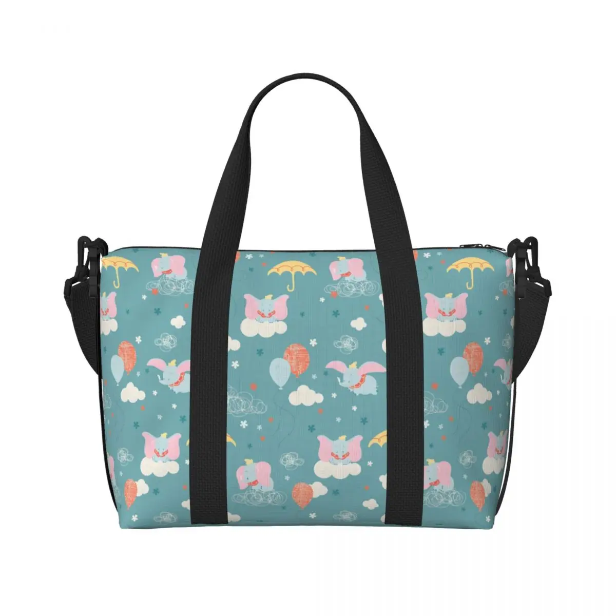 Пользовательская пляжная сумка-тоут Dumbo для женщин, аниме, большие отделения, спортивные пляжные дорожные сумки 
Пользовательская пляжная сумка-тоут Dumbo для женщин, аниме, большие отделения, спортивные пляжные дорожные сумки