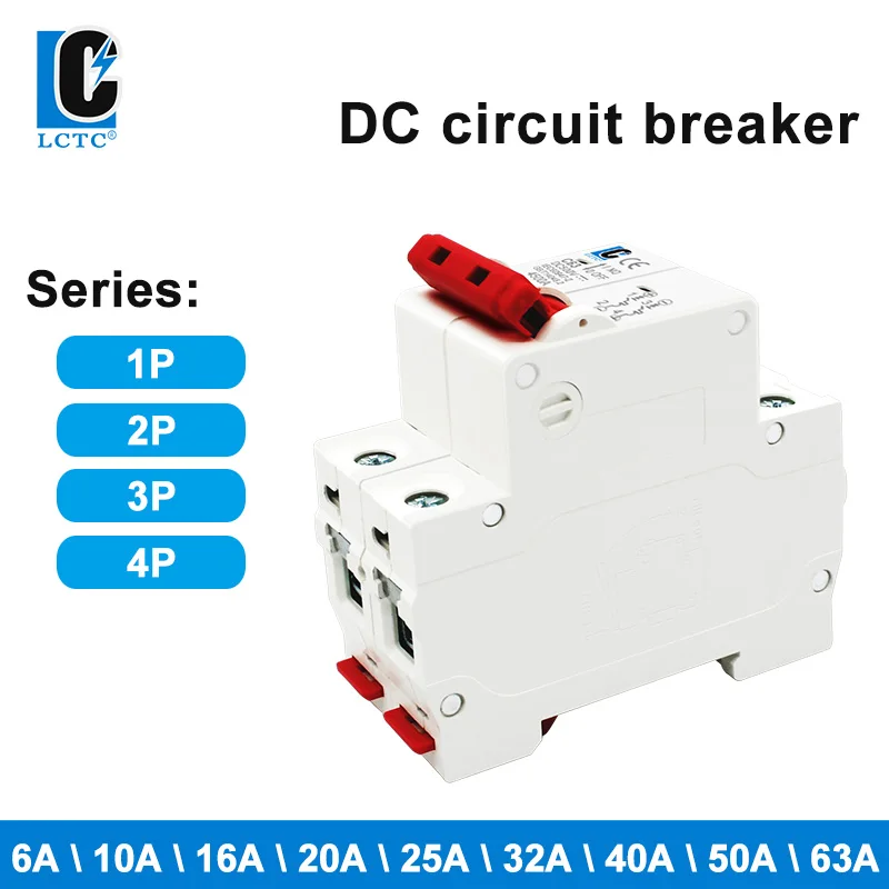 DZ47 1P 2P 3P 4P 500V Solar Mini Circuit DC Breaker Battery Switch 6A/10A/16A/32A/50A/63A Din Rail Mount Breaking Capacity 4KA
DZ47 1P 2P 3P 4P 500V Solar Mini Circuit DC Breaker Battery Switch 6A/10A/16A/32A/50A/63A Din Rail Mount Breaking Capacity 4KA