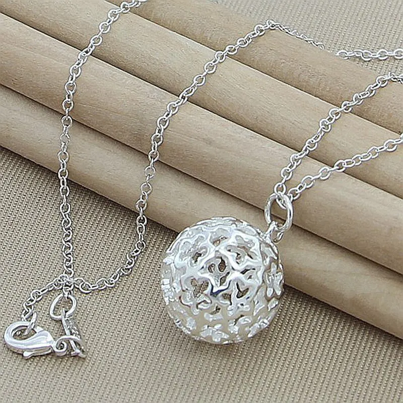 New Trendy 925 Sterling Silver Jewelry Necklace Hollow Round Ball Pendant Necklace for Women Girls Christmas High Quality Gift
New Trendy 925 Sterling Silver Jewelry Necklace Hollow Round Ball Pendant Necklace for Women Girls Christmas High Quality Gift